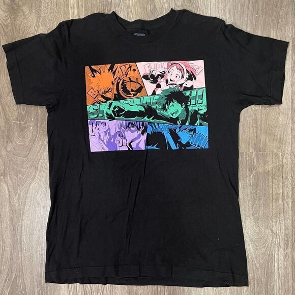My Hero Academia Funimation Black Mens T Shirt Size Medium Anime - Picture 1 of 4